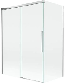 Mexen Rox parawan nawannowy 2-skrzydłowy rozsuwany 120 + 70 x 150 cm, transparent, chrom - 8C9-120-070-01-00