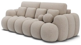 Beżowa rozkładana sofa z materiału bouclé 256 cm Cotonn – ELTAP