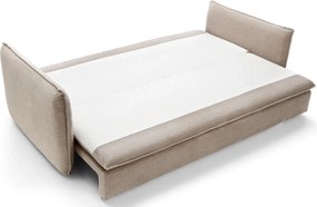 Beżowa sztruksowa kanapa z pojemnikiem L8-K17