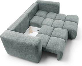 Masseno Narożnik ARTE z funkcją spania i pojemnikiem na pościel Narozniki L, Rozkładana sofa - Szary, BELLO 35