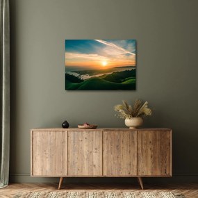 Obraz wschodu słońca nad morzem (70x50 cm)