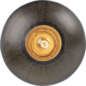 Inteligentna lampa sufitowa czarna i złota 40 cm w komplecie z Wi-Fi G95 - Radiance