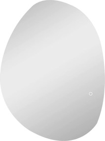 HOMCOM Lustro łazienkowe z oświetleniem LED i regulacją koloru i temperatury, ze szkła hartowanego, 80x5x60 cm, Srebrny | Aosom PL