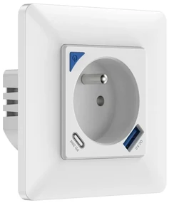 Immax NEO 07800L - Inteligentne gniazdo 16A/230V + 1xUSB-A+1xUSB C Tuya