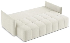 Beżowa rozkładana/ze schowkiem sofa 225 cm Moku – Makamii