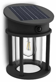 Okrągła oprawa Philips Geri UltraEfficient solarLED z czujnikiem, antracytowa, 3,2 W, 4000 K