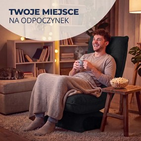 Leżanka ABERDEEN, 87x60x105cm, czarna Casaria