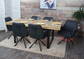 Krzesło do jadalni MCW-H71 (zestaw 6 sztuk) obrotowe,  ciemnoszary