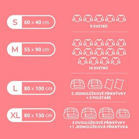 Zestaw worków do przechowywania próżniowegoAspispace 6 sztuk, 3x M + 3x L