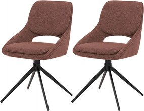 Krzesło do jadalni MCW-N73 (zestaw 2 szt.),  brązowe