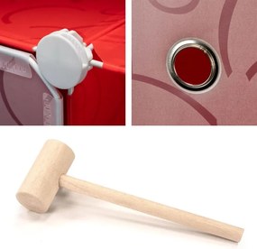 Czerwony regał RED RACK - system wtykowy