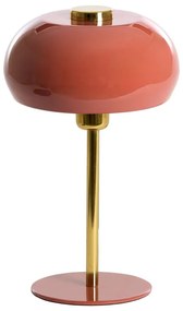 Łososiowa lampa stołowa z metalowym kloszem (wysokość 34 cm) Surin – Light & Living