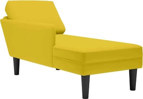 Żółta leżanka tapicerowana aksamitem F0-S98