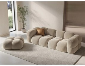 Beżowa aksamitna sofa 250 cm Loretto – Cosmopolitan Design