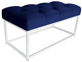 Ławka CHESTERFIELD LOFT podstawa biała pufa podnóżek MG16