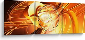 Obraz abstrakcji (z zegarem) (90x30 cm)
