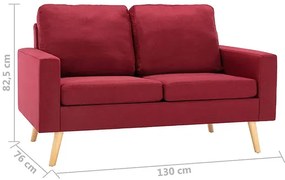 2-osobowa sofa czerwone wino - Eroa 2Q