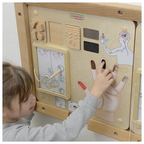 Masterkidz tablica edukacyjna zmysł dotyku montessori