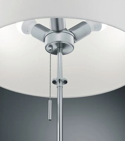 Lampa stojąca w kolorze srebra z tekstylnym kloszem (wysokość 180 cm) Lyon – Trio