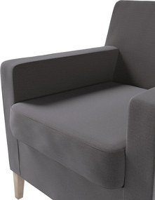 Pokrowiec na fotel Karlstad kolor brązowy tkanina welwetowa