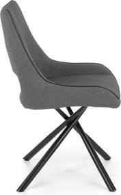 Tapicerowane krzesło z krzyżującą się podstawą K409