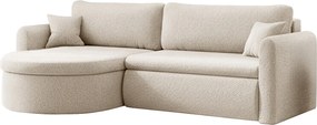 Uniwersalny narożnik Verona L z funkcją spania, do salonu, kremowy