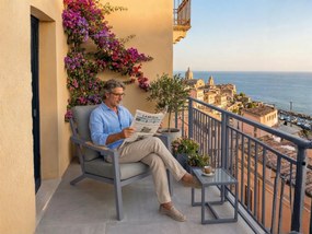 Fotel aluminiowy ogrodowy MISTERIOSO wygodne siedzisko