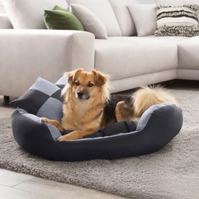 Petstuff Legowisko dla psa, szare / czarne, 110 x 80 x 23 cm