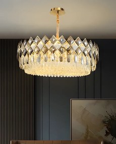 Lampa kryształowa wisząca APP1540-8CP60 Gold