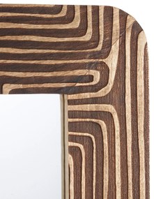 Lustro ścienne w drewnianej ramie mango LINES&amp;CURVES, 60 x 90 cm
