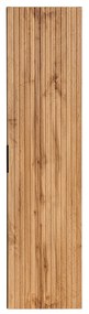 Szafka łazienkowa wisząca słupek w kolorze naturalnego drewna 35 x 25 x 140 cm ASTROS Light Oak