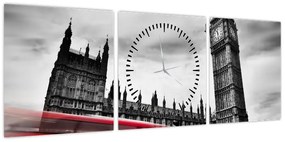 Obraz - Houses of Parliament w Londynie (z zegarem) (90x30 cm)