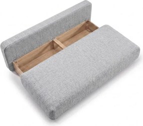 Sofa BASE Rozkładana Dwuosobowa Szara Szenil Japandi