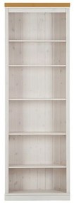 Biały regał z litego drewna sosnowego 74x223x37 cm Anita – Støraa
