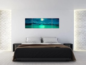 Obraz - Księżyc w pełni nad powierzchnią (170x50 cm)