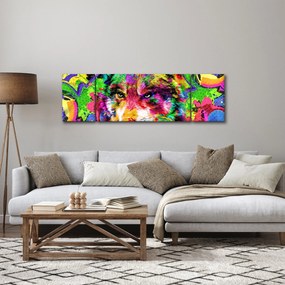 Obraz - Wilk z graffiti (170x50 cm)