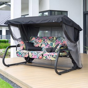 Huśtawka ogrodowa z moskitierą Venezia Lux Black Edition G052-23IB PATIO