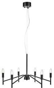 Czarna lampa wisząca Markslöjd Monarch, ø 70 cm