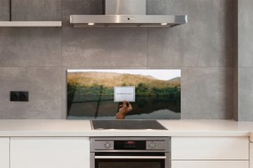 Szklany Panel Napis Panoramiczny w Dłoni