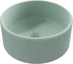 Umywalka betonowa nablatowa okrągła bez otworu na baterię 37 cm VIJA | różne kolory : Kolor - Miętowy