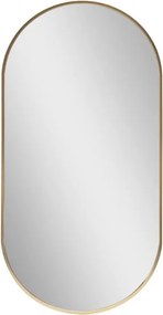 Lustro Elipsa 75x40cm złote M80 ścienne owalne łazienkowe do salonu sypialni loftowe Industrialne minimalistyczne