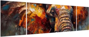 Obraz - Malowanie słonia (170x50 cm)