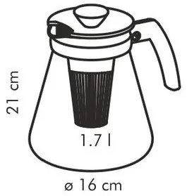 Dzbanek Teo 1,7 l, z sitkami do zaparzania,