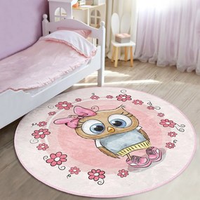 Różowy dywan dziecięcy ø 120 cm Comfort – Mila Home