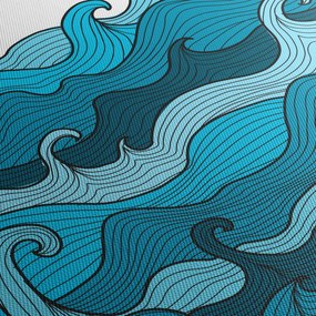 Obraz - Abstrakcja, morze (170x50 cm)