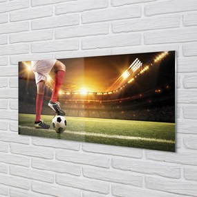 Szkło do Kuchni na Ścianę Nogi Piłkarza na Stadionie