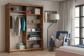Szafa Przesuwna LISSIO 100 cm z Lustrem Szafa Dwudrzwiowa