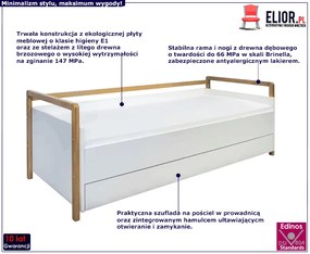 Tapczan z szufladą dla dzieci, młodzieży łóżko E3-S03