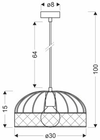 Czarna lampa wisząca w stylu industrialnym - F5-P06