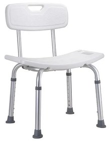 Stołek prysznicowy 51x67 cm srebrny/biały